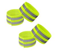 Nastro riflettente per braccialetto di sicurezza a 4 pezzi, braccialetto riflettente regolabile ed elastico nastro riflettente di sicurezza per fare jogging all'aperto