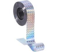 Nastro Riflettente Repellente, Nastro Repellente Antiuccelli per spaventare Gli Uccelli, Dissuasore per Piccioni per Proteggere Balcone Orto Piante- Argento (2.4cmx50mm)