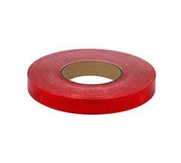 Nastro Rifrangente, Impermeabile Alta Visibilità Larghezza 2 cm, Lunghezza 10/45 metri(Red,45m)