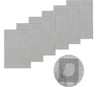 Nastro Ripara Zanzariere, 6 Pezzi Nastro per Riparare Zanzariere, Nastro Adesivo Ripara Zanzariere in Fibra di Vetro Toppe Adesive per Zanzariere Patch, Set di Riparazione per Zanzariera Ripara