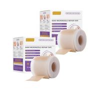 Nastro riparatore con microaghi e acido ialuronico, cerotti in silicone per cicatrici e rughe, riduce le cicatrici, per cicatrici chirurgiche, taglio cesareo, cheloidi, ustioni (2pc)