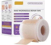 Nastro riparatore con microaghi e acido ialuronico, nastro medico riutilizzabile in silicone per cicatrici, fogli in silicone per cicatrici, morbido e confortevole per tutti i tipi di pelle (1PC)