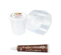 Nastro Rodoide per dolci 3 m x 4 cm + penna alimentare al cioccolato