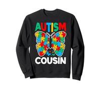 Nastro rompicapo con Scritta «Autism Cousin Butterfly Awareness» Felpa