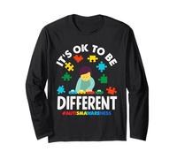 Nastro rompicapo per la consapevolezza dell'autismo Ok To Be Different Maglia a Manica