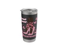 Nastro rosa afro per donne nere per sensibilizzazione sul cancro al seno Bicchiere termico in acciaio inox doppia parete
