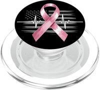 Nastro rosa con bandiera per la sensibilizzazione al cancro al seno PopSockets PopGrip per MagSafe