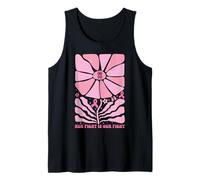 Nastro Rosa con Scritta Her Fight Is Our Fight Is Our Fight Cancer Breast Canotta