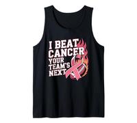 Nastro Rosa con Scritta I Beat Cancer Your Team's Next Football Canotta