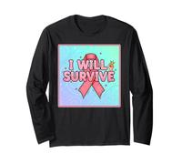 Nastro Rosa con Scritta I Will Survive Strong Maglia a Manica