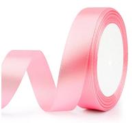 Nastro Rosa Di Raso - Nastrino Per Bomboniere, Palloncini, Regalo, Pacchi, Natalizio - Fiocchetti - 20 Mm X 22 Metri 1 Rotolo