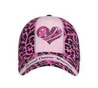 Nastro Rosa nel Cuore Leopardato Unisex Snapback-Cappello Regolabile Cappello da Baseball Traspirante Cappellini da Sole per Viaggi Alpinismo Trucker