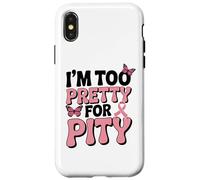 Nastro rosa per combattere il cancro al seno troppo carino per pietà Custodia per iPhone X/XS