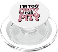 Nastro rosa per combattere il cancro al seno troppo carino per pietà PopSockets PopGrip per MagSafe