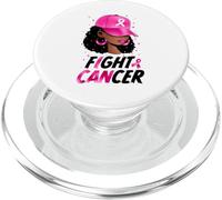Nastro rosa per la sensibilizzazione al cancro al seno della donna nera PopSockets PopGrip per MagSafe