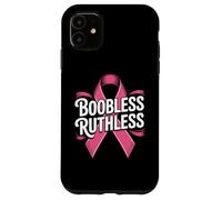 Nastro rosa per mastectomia da combattente contro il cancro al seno Custodia per iPhone 11