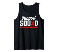 Nastro rosso della famiglia della squadra di supporto per la sensibilizzazione sul cancro del sangue Canotta