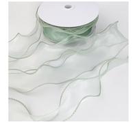 Nastro rosso in organza di seta, 50 mm, per ornamenti per capelli, confezioni regalo, decorazione, nastro in pizzo per albero di Natale (bordeaux, 4,5 m)