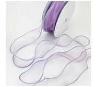 Nastro rosso in organza di seta, 50 mm, per ornamenti per capelli, confezioni regalo, decorazione, nastro in pizzo per albero di Natale (bordeaux, 4,5 m)