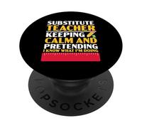 Nastro rosso per la consapevolezza del cancro del sangue Linfoma Leucemia Mieloma PopSockets PopGrip Adesivo