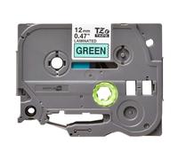 Nastro Rotolo Etichette Etichettatrice Brother P-touch 12mm X 8m Verde Tze_