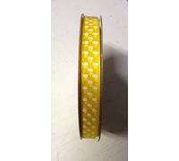 NASTRO ROTOLO ORGANZA POIS 10 MM BOBINA 50 METRI (GIALLO)