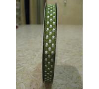 NASTRO ROTOLO ORGANZA POIS 10 MM BOBINA 50 METRI (VERDE)