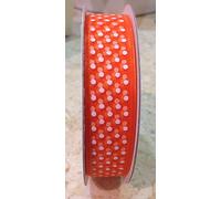 ETM Nastro Organza Pois 20 Mm 50 Mt Arancione