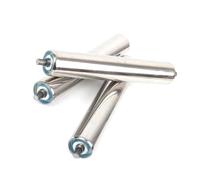 Nastro rullo trasportatore Rulli trasportatori da 3 pezzi da 1/1,3/1,5/2/ 2,4 pollici di diametro, rulli di ricambio for tubi trasportatori(Dia 38MM/1.5'',L 450MM(17.7in))