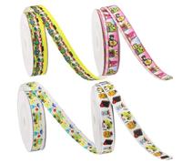Nastro Scolastico Per Artigianato | Nastro Stampato per Incarto - 4 Rotoli Decorativi Lunghi per Decorazioni Creative Ideale per Appassionati Organizzatori Eventi Coordinatori Accoglienza Arredatori G