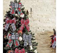 Nastro scozzese natalizio con design a fiocco di neve, 6 4 cm di larghezza, 5 m di lunghezza, in poliestere per confezioni regalo fai da te e decorazioni stagionali (B)