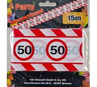 Nastro segnaletico decorativo per festeggiare i 50 anni decorazione per le feste di compleanno lunghezza: 15 m