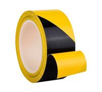 Nastro segnaletico giallo e nero, Confezione Da 2 Nastri Di Avvertimento Pericolo 33,0 M X 50 Mm In PVC Autoadesivo Multicolore(Yellow Black)