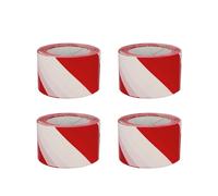 NASTRO SEGNALETICO ROSSO-BIANCO 4 ROTOLO PER SEGNALAZIONE E AVVERTIMENTO 50MM X