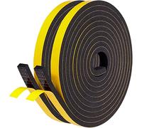 Nastro Sigillante Autoadesivo, 12 x 6mm/8M per porte Finestre e Finestre, Guarnizione in Gomma per Sigilli di Collisione, Nero
