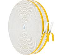 Nastro Sigillante Autoadesivo, 6 x 1.5mm/20M per porte Finestre e Finestre, Guarnizione in Gomma per Sigilli di Collisione, Bianco