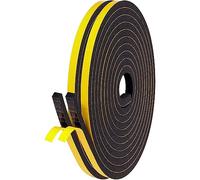 Nastro Sigillante Autoadesivo, 6 x 6mm/10M per porte Finestre e Finestre, Guarnizione in Gomma per Sigilli di Collisione, Nero