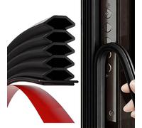 Nastro Sigillante Autoadesivo, Guarnizione Porta Blindata 10 mm x 15 mm, per Porte e Finestre, Guarnizione in Gomma, Anti-Collisione, Fonoassorbente/Impermeabile, 6 m (Nero)