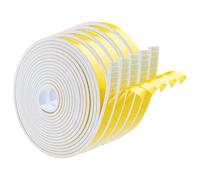 Nastro sigillante autoadesivo in gommapiuma, bianco 6x1,5mm, gomma espansa resistente intemperie, anti-collisione, isolamento acustico (5m x 5 rotoli)