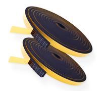 Nastro sigillante autoadesivo per porte e finestre 10mm x 6mm Nero 2 rotoli da 4m Ruban in gommapiuma isolante termico e acustico Paraspifferi Joint porta finestra paraspifferi per finestre