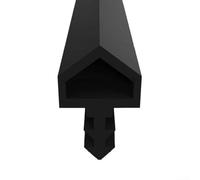 Nastro sigillante in gomma per porta, lunghezza 5 m, larghezza 10 mm, per telaio della porta, antivento, riduzione del rumore, per porte scorrevoli in legno, per finestre e casa, colore: nero