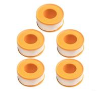 Nastro sigillante in PTFE, 5 rotoli (15 m x 17 mm e 20 m x 18 mm), sigillante impermeabile per giunti di tubi, riparazione di perdite in impianti idraulici e applicazioni di tubi da giardino