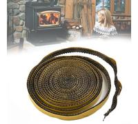 Nastro sigillante per camino, 300 cm x 10 mm x 2 mm, in cotone, resistente al calore, per porte di stufe a legna, guarnizioni in vetro, guarnizioni di ricambio per porte del forno, canna fumaria