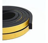 Nastro sigillante per porte, guarnizione per porte I-profile rubber seal window gaps against cold draughts, noise (I-profile Black 12mm (W) x 10mm (D), 8 metri)