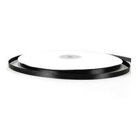 Nastro sottile nero per Halloween, 91 m x 6 mm, per confezioni regalo, nastro di raso nero sottile da 0,5 cm, per regali di Halloween, confezioni di torte, matrimoni, fiocchi per capelli, bouquet e