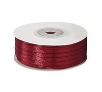 Nastro sottile rosso scuro, 3 mm, 91 m, nastro di raso in tinta unita, nastro di raso di seta, nastro per palloncini rosso porpora per decorazioni di incoronazione re Carlo III 2023, confezioni