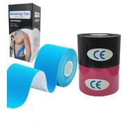 Nastro sportivo di cinesiologia, 3 pezzi 5 cm x 5 m rotolo di nastro di supporto muscolare impermeabile elastico, nastro muscolare fisiologico per spalla, ginocchio, supporto per la stecca