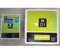 Nastro standard per etichettatura compatibile con Dymo D1, 6 mm x 7 m. Colore nero su blu 43616