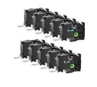 Nastro STE-141 compatibile con Brother STE-151 STE-161 18/24/36mm | Dimensioni 18 mm 24 mm 36 mm, design stencil non laminato(10PK 18mm Ste-141)