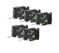 Nastro STE-141 compatibile con Brother STE-151 STE-161 18/24/36mm | Dimensioni 18 mm 24 mm 36 mm, design stencil non laminato(5PK 24mm Ste-151)